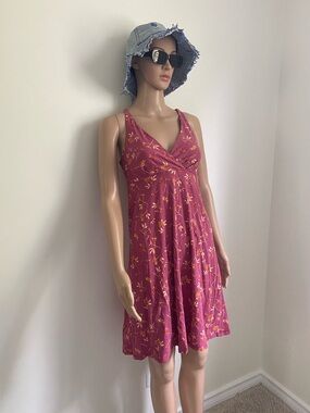 Patagonia Red Sheath Dress Sleeveless Halter Midi